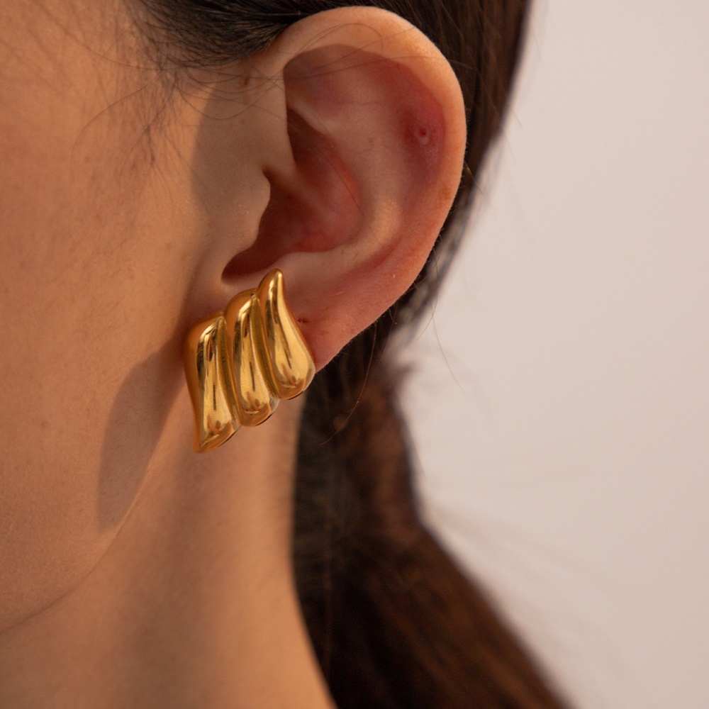 24K Gold Wing Earrings*Statement Earrings*Waterproof*Sweatproof*Tarnish Free*